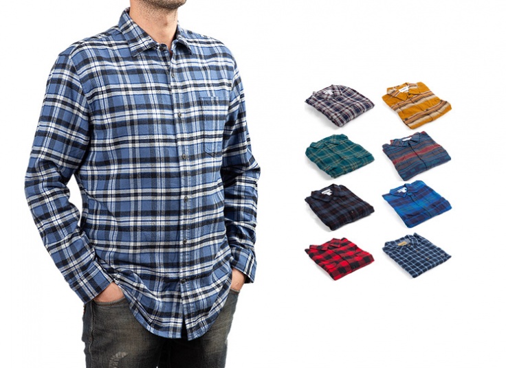 پیراهن پشمی چهار خانه