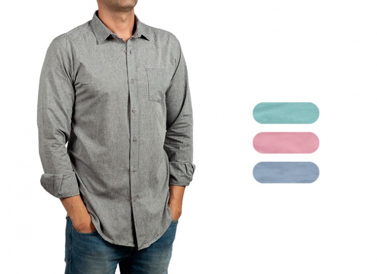 پیراهن آستین بلند ساده مردانه