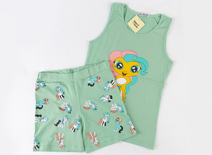 ست تاپ و شلوارک Unicorn