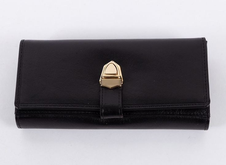 کیف پول زنانه چرم قفل ناخنی