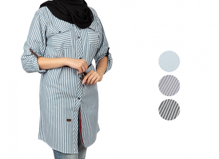 مانتو زنانه راه راه Fashion