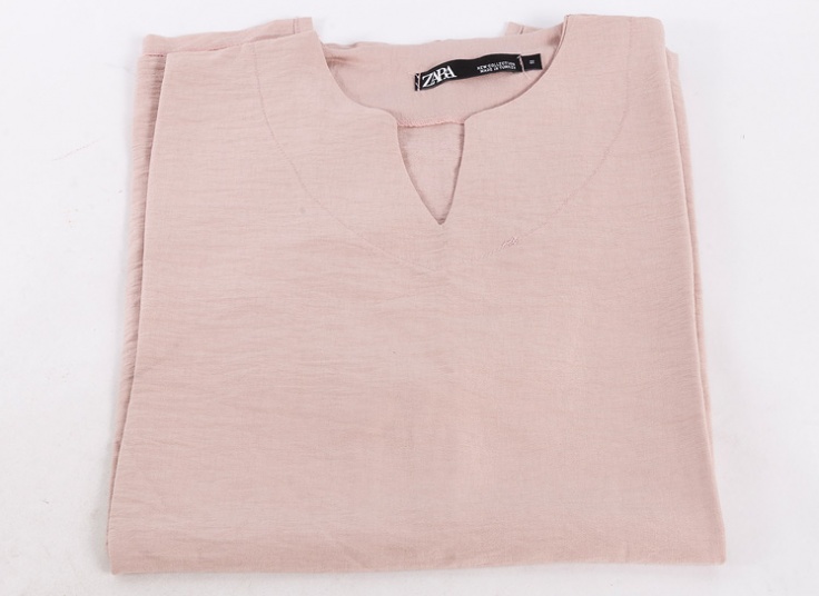 تیشرت یقه براش طرح ZARA