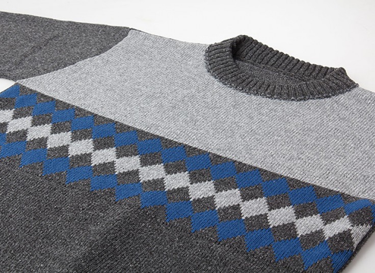 پلیور مردانه یقه گرد طرح Diamond