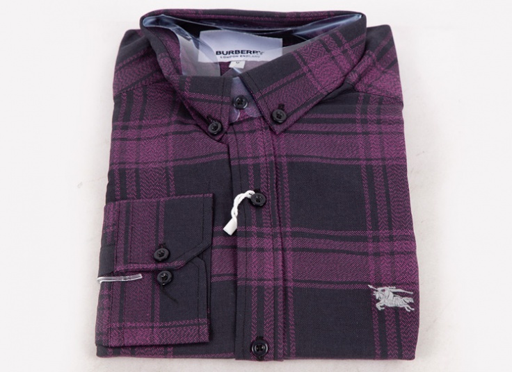 پیراهن مردانه چهارخانه طرح BURBERRY
