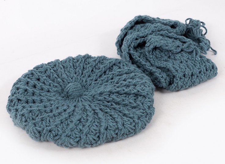 ست کلاه فرانسوی و شال گردن