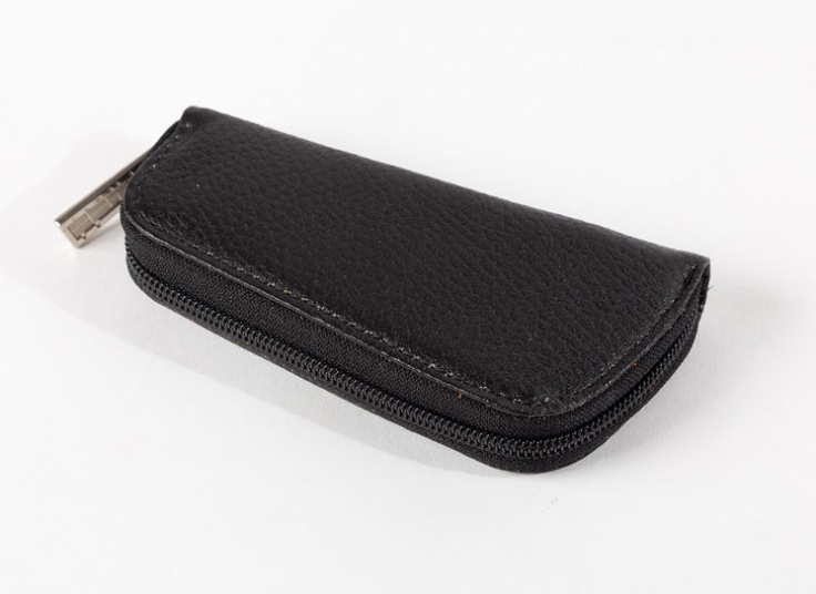 جا کلیدی چرمی زیپ دار