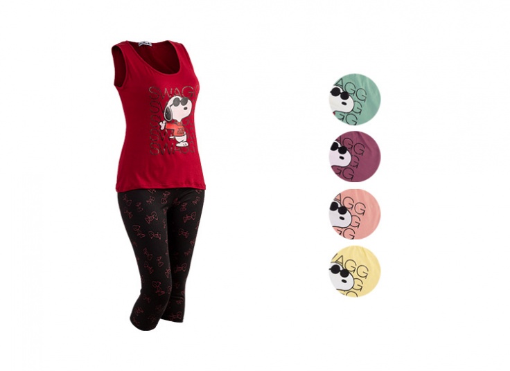 ست تاپ و شلوارک Snoopy