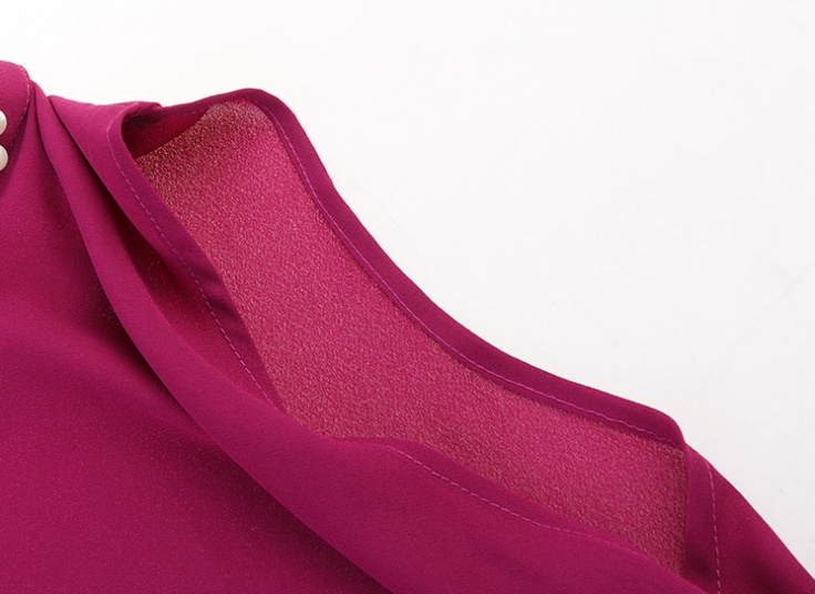 تاپ حریر کرپ یقه مرواریدی