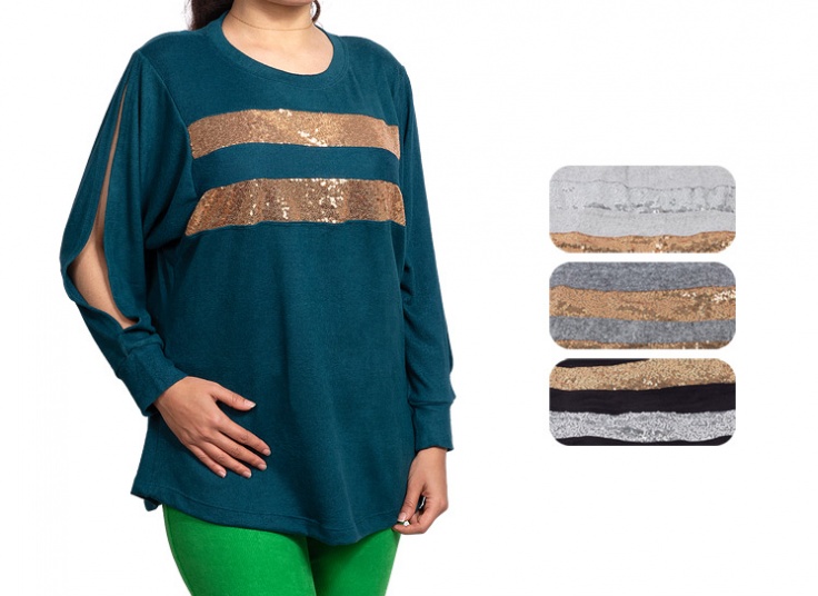 بلوز بافت زنانه آستین‌کیمونو‌