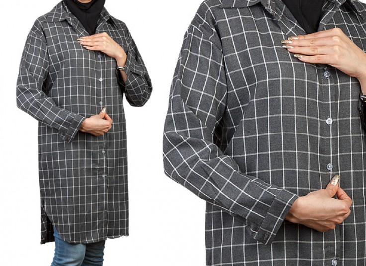 مانتو پشمی چهارخانه