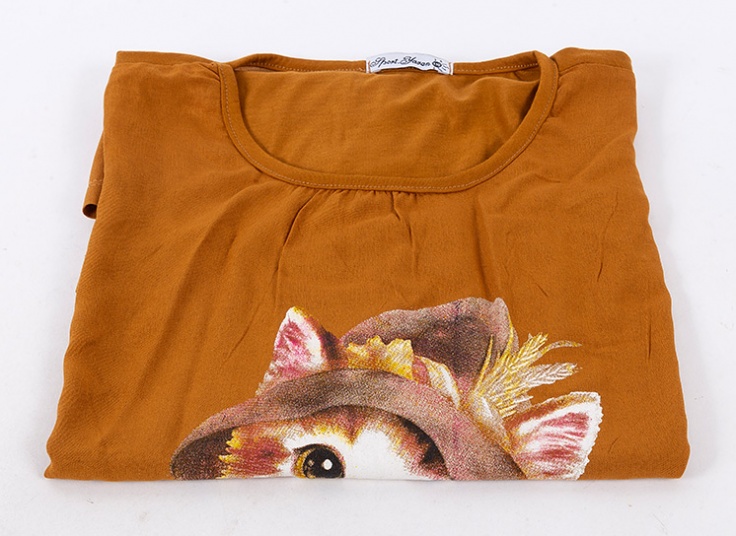 تاپ جلو نخی طرح گربه کد15825