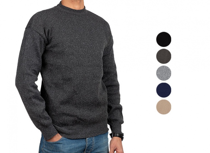 بافت یقه گرد مردانه