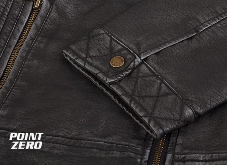 کاپشن چرم مردانه POINT ZERO
