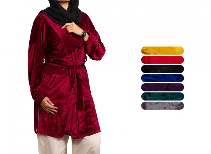 مانتو مخمل جلوباز