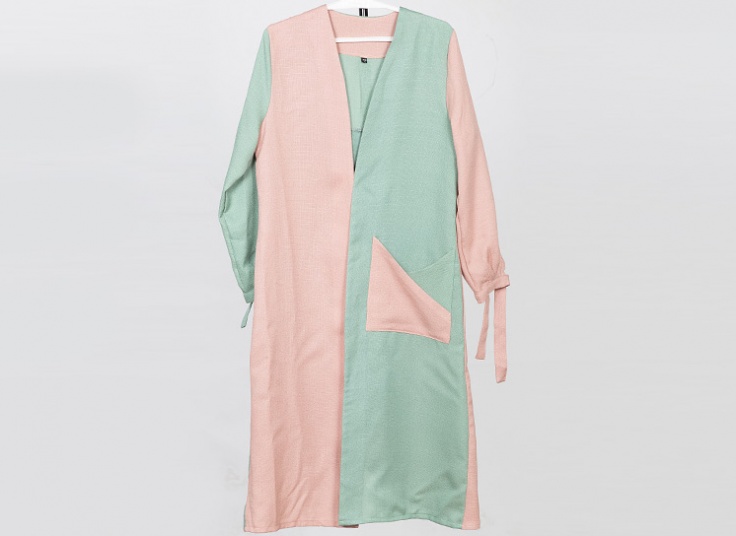 مانتو دو رنگ زنانه