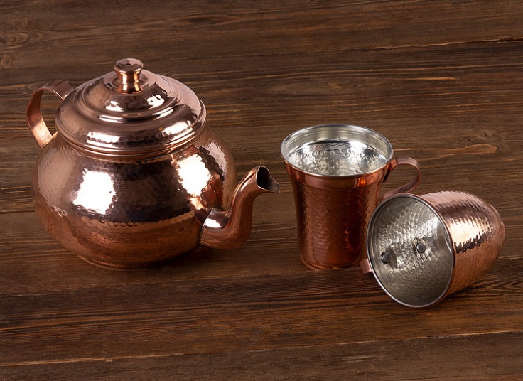 انواع ظروف مسی چکش کاری شده