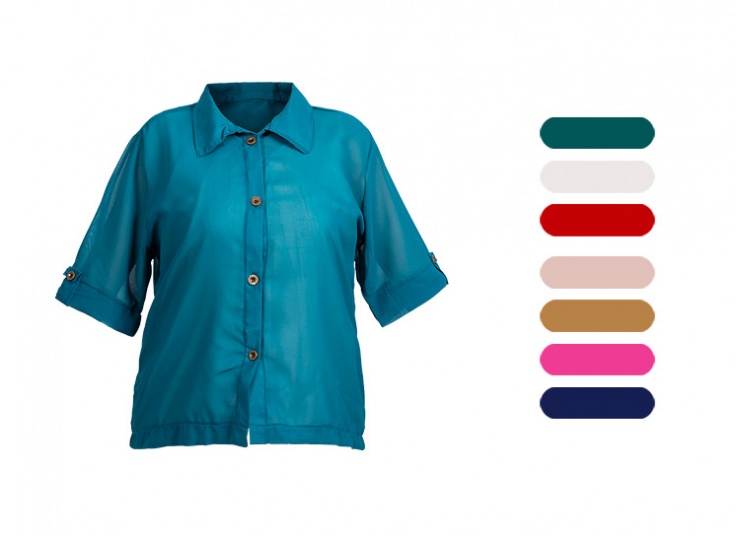 شومیز زنانه آستین پاگون کد 15686