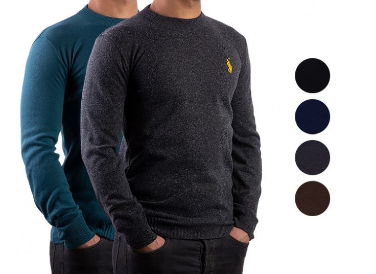 پلیور بافت یقه گرد مردانه POLO