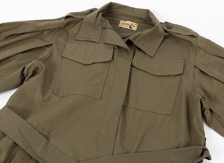 مانتو لینن سرشانه پاگون‌دار