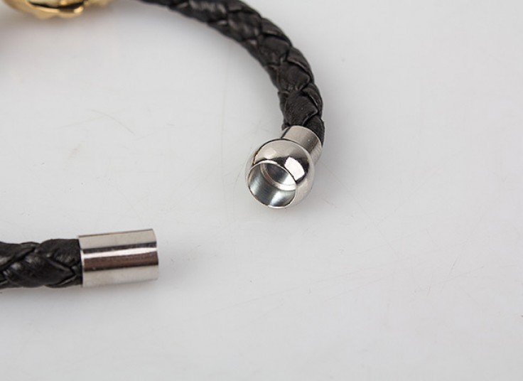 دستبند چرم دو پلاک