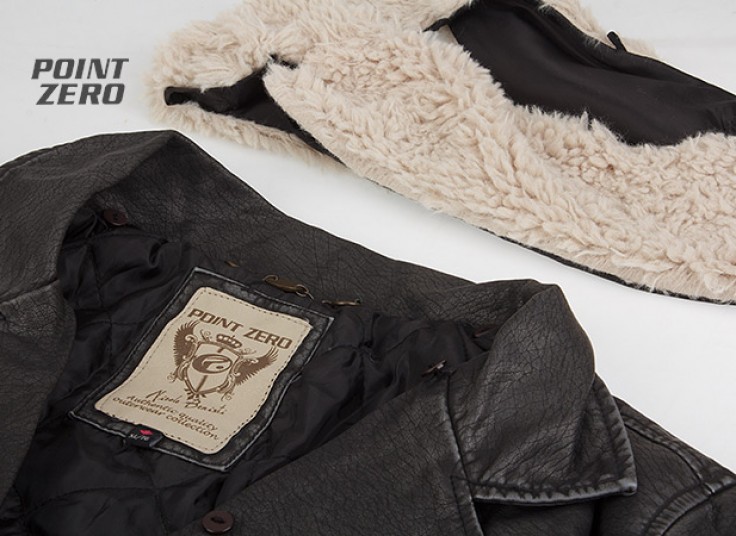 کاپشن چرم مردانه POINT ZERO