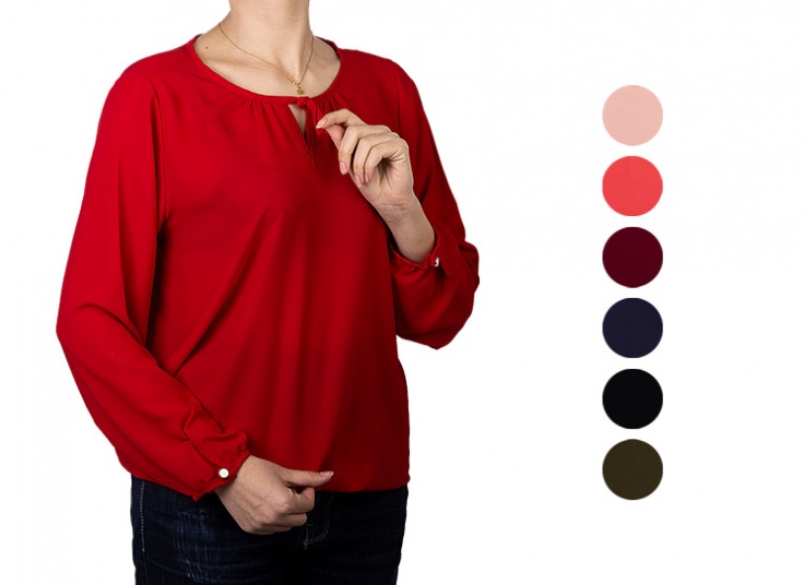 شومیز حریر کرپ Plicate