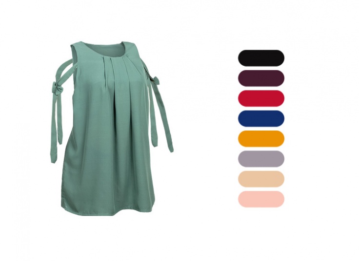 تاپ حریر جلو پلیسه