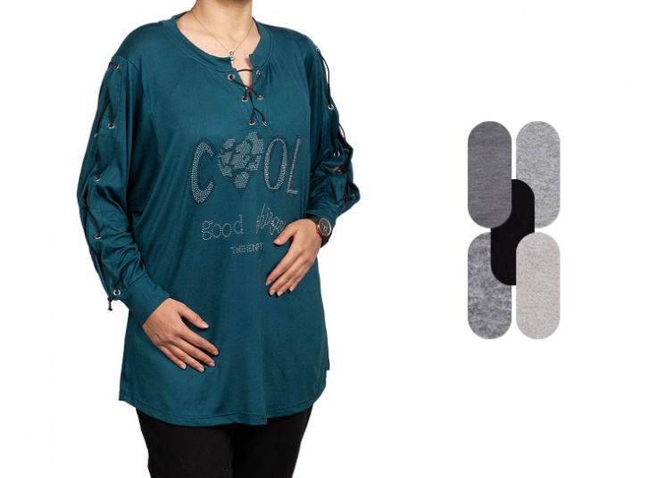 بلوز بافت زنانه مدل پرچ دار