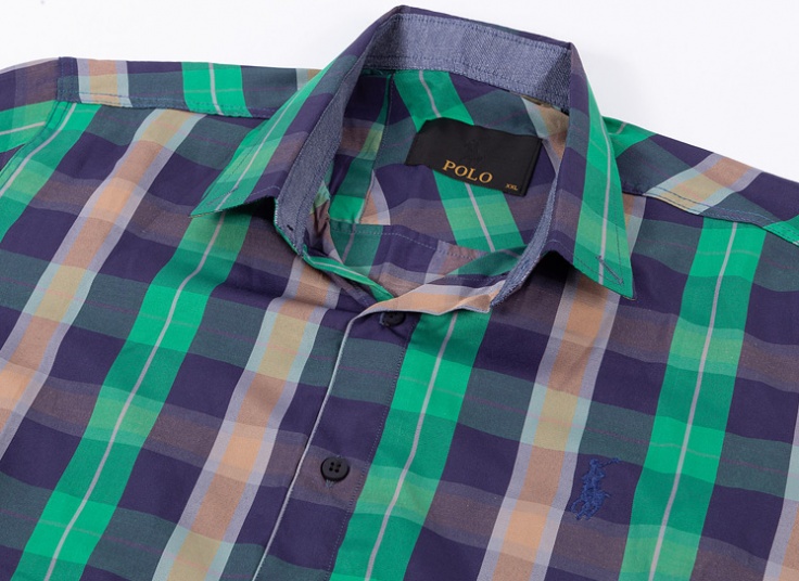 پیراهن مردانه چهارخانه طرح Polo