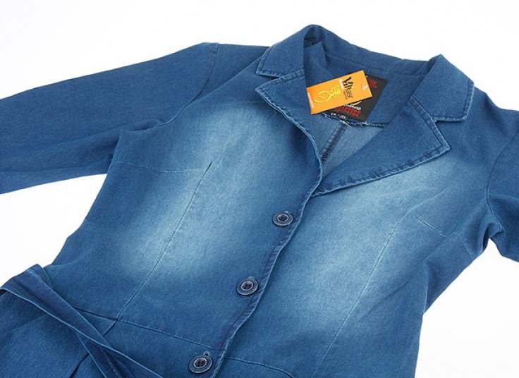 مانتو یقه انگلیسی طرح جین