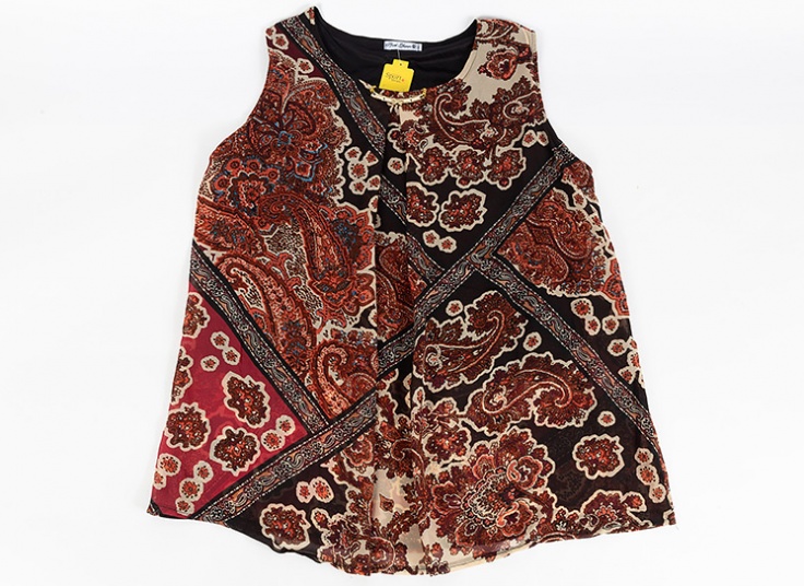 تاپ طرح دار حریر زنانه