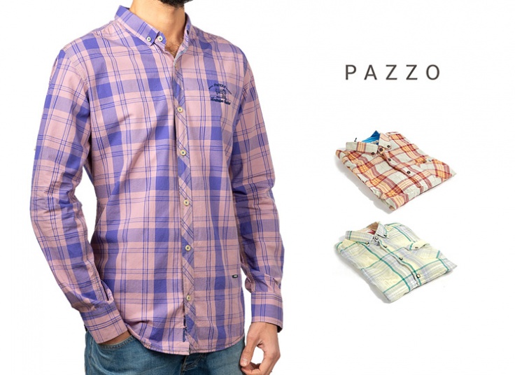 پیراهن مردانه چهارخانه PAZZO
