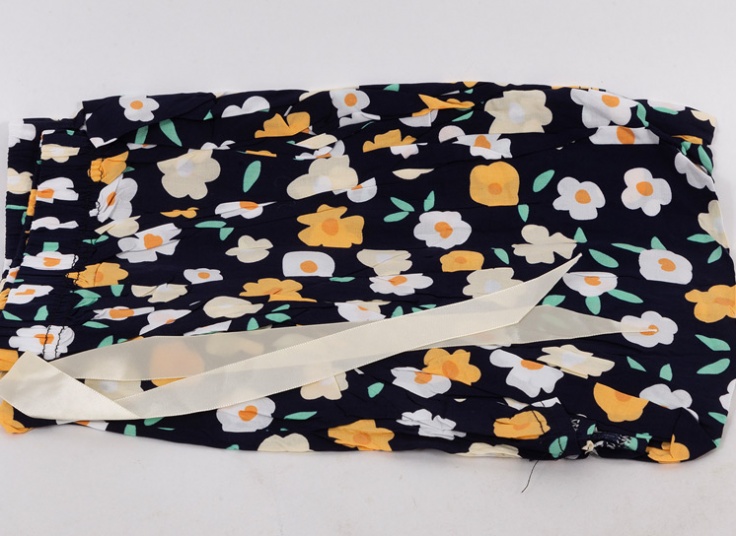 شلوار نخی گلدار PR