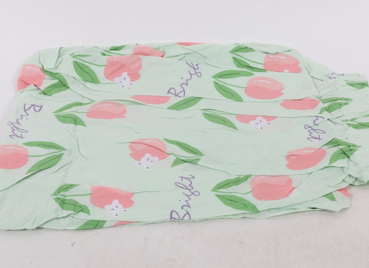 شلوار نخی گلدار PR