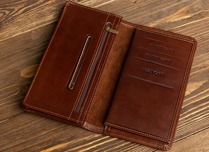 کیف پول چرم طبیعی CLASSIC