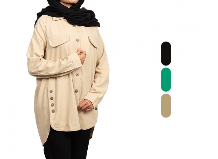 شومیز مانتویی کتان