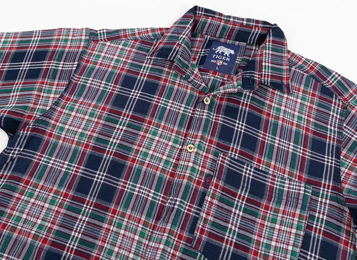 پیراهن چهارخانه مردانه Tiger