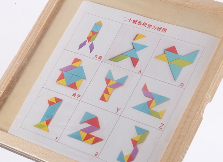 پازل چوبی آموزشی مدل تانگرام