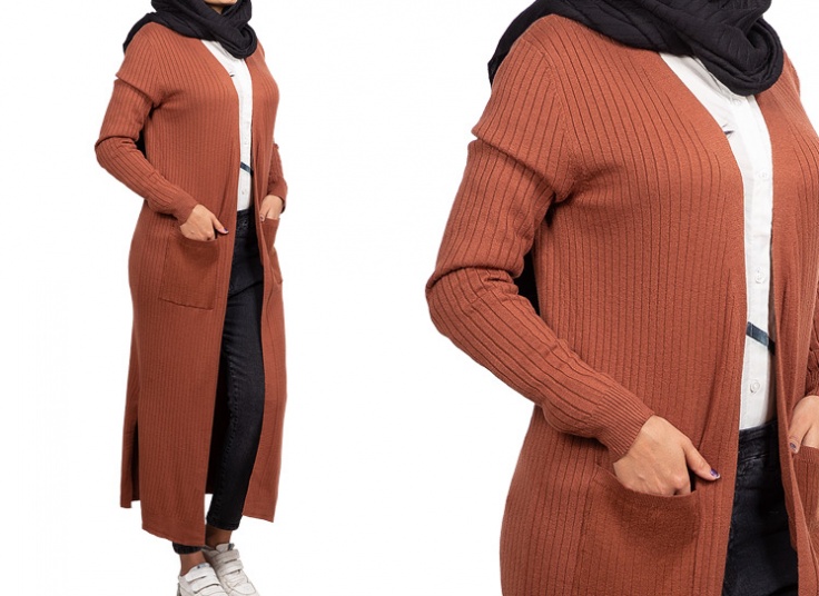 مانتو بافت جلو باز everme