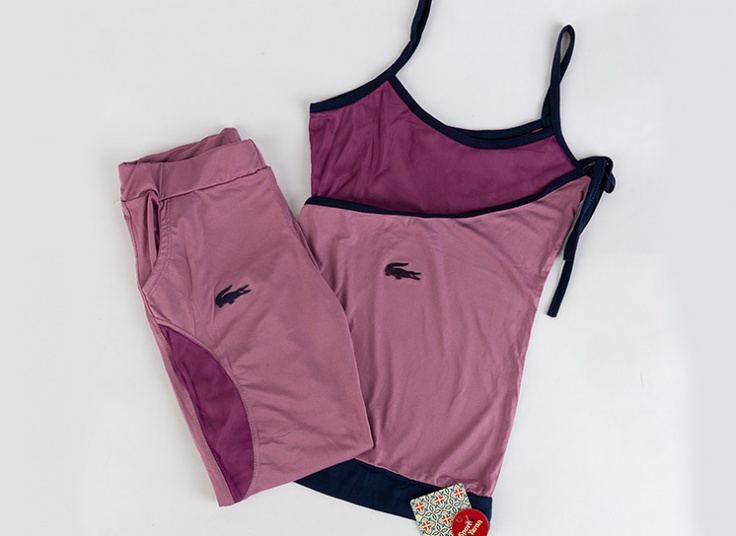 ست تاپ و شلوارک Lacoste