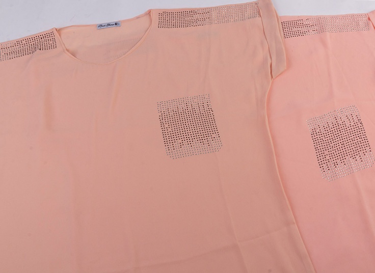 تیشرت حریر کرپ سایز بزرگ jewelled