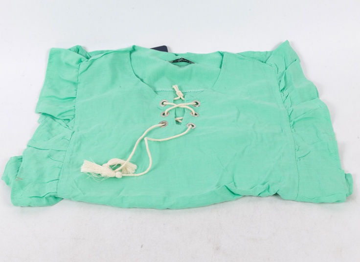 تاپ آستین چین دار کد 16488