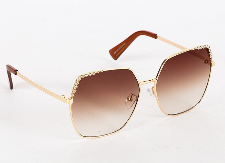 عینک آفتابی نگین دار طرح CHANEL