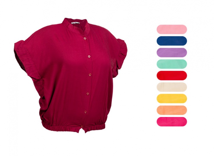 تاپ سر آستین چین دار