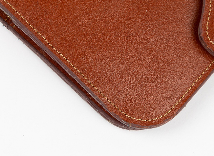 کیف پول چرمی دکمه نگینی