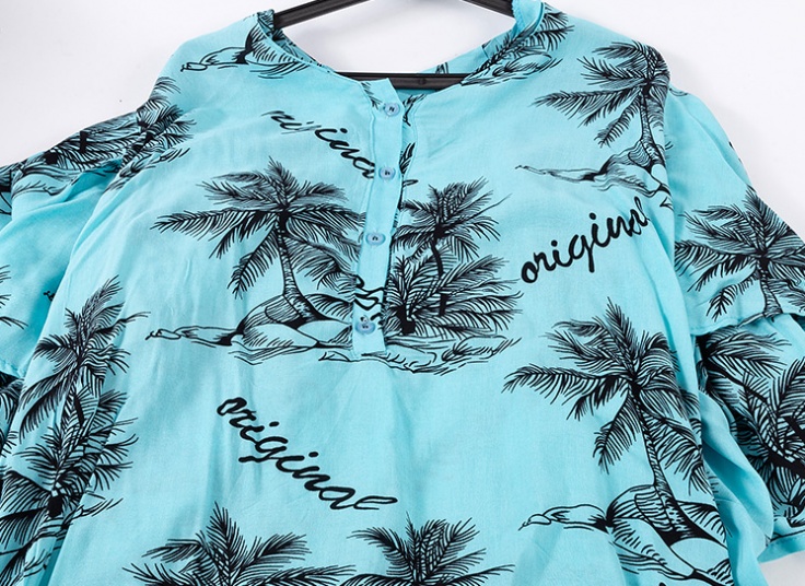 پیراهن ساحلی آستین کلوش