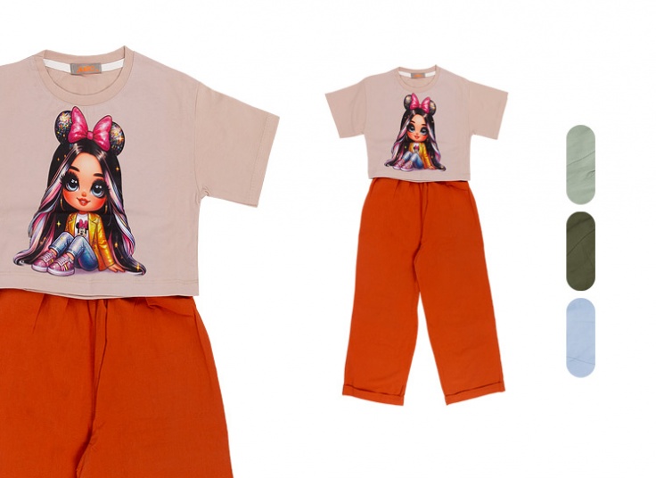 ست کراپ شلوار دخترانه JAAGO