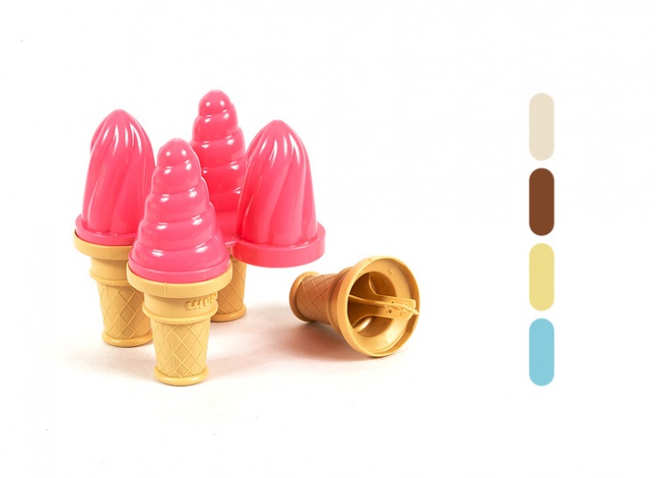 قالب بستنی ساز 4 عددی طرح بستنی قیفی