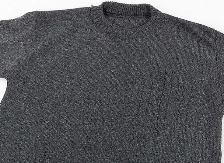 بلوز بافت مردانه یقه گرد نیم پیچ