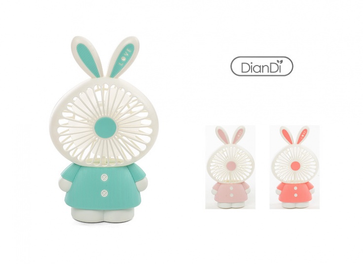 پنکه چراغدار شارژی طرح خرگوش DianDi